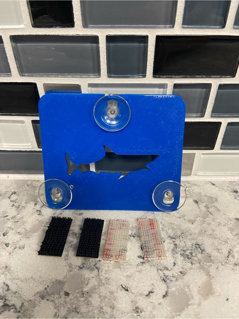 Ezpass Blue Fish-Shaped Suction Mount Holder